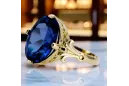 Ring Vintage style Sapphire 14K Yellow gold vrc369y
